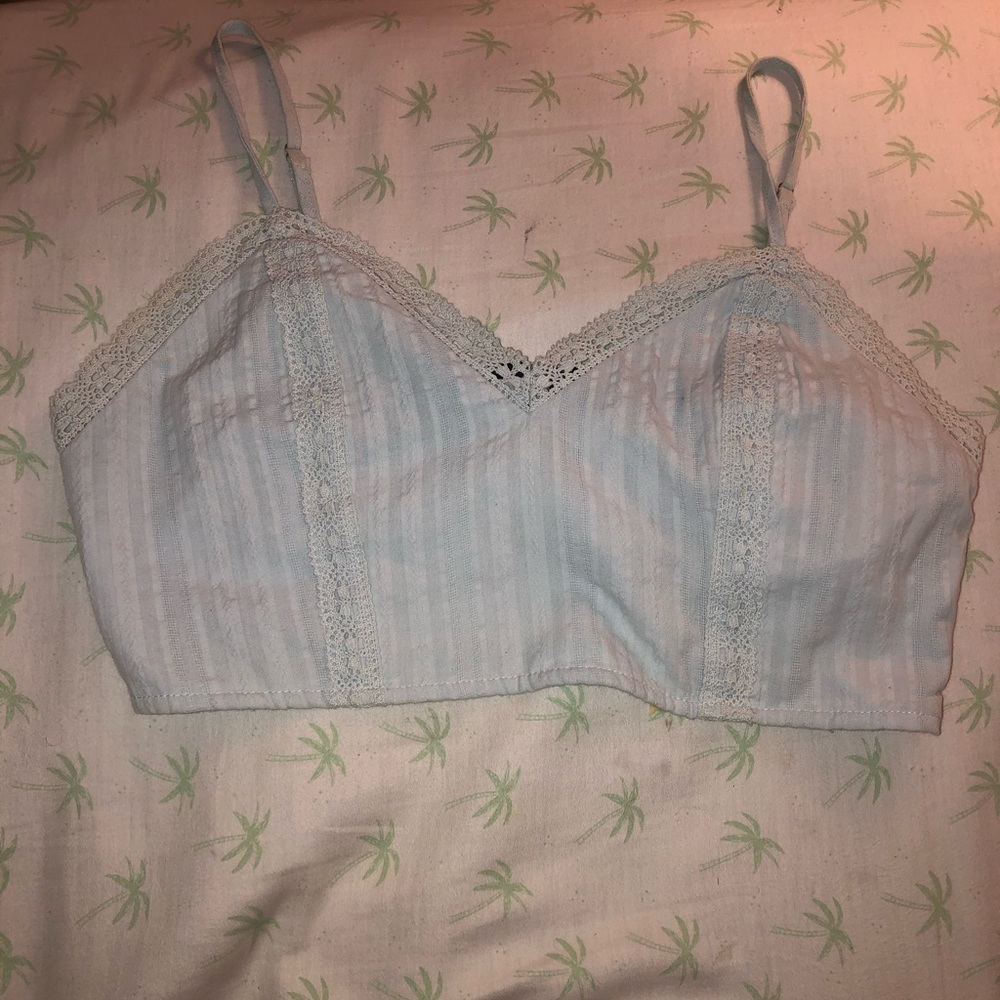 Forever 21 baby blue bralette y2k
